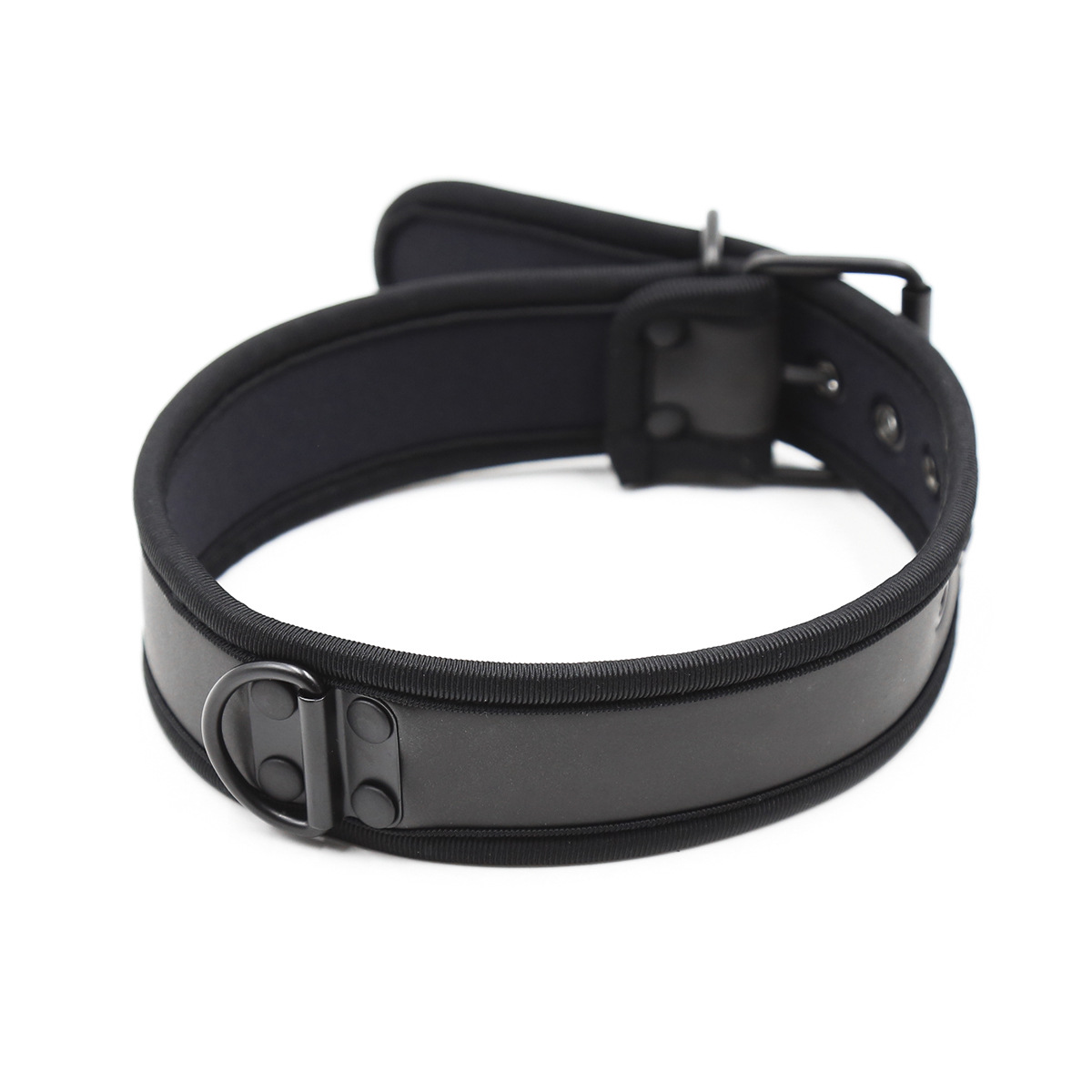 Puppy Play Halsband - Neopren Schwarz