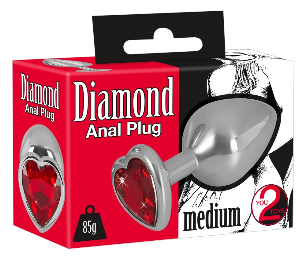 Aluminium-Analplug mit Schmuckstein Aluminium-Analplug mit Schmuckstein