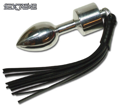 Anal Plug Metall mit Kette und Ring 30mm Anal Plug Metall mit Kette und Ring 30mm