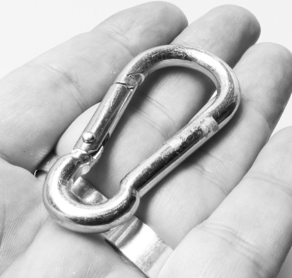 Karabinerhaken silber - 6x60mm