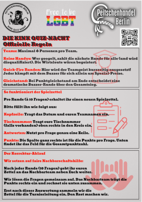 Peitschenhandel Kneipenquiz – Offizielle Regeln