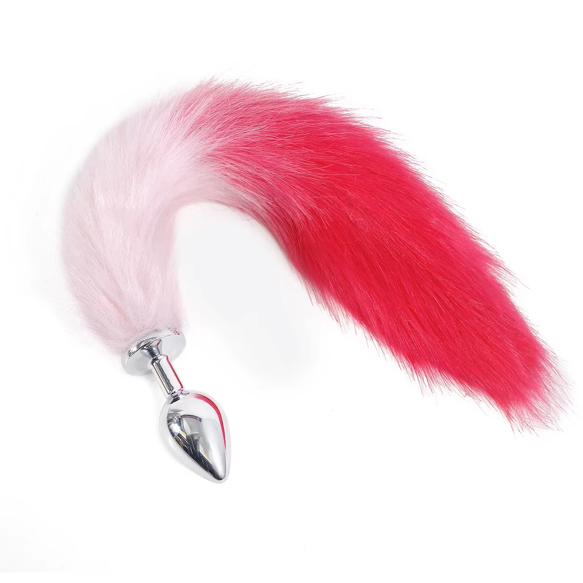 Niedlicher Buttplug aus Metall und flauschigem Plüsch für Petplay