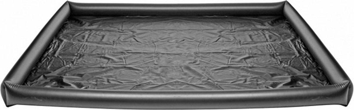 Aufblasbares Vinyl-Laken mit 14 cm hohem Rand – Schwarz, 200 × 170 cm