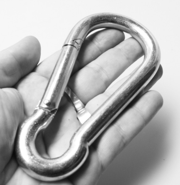 Karabinerhaken silber - 12x140mm