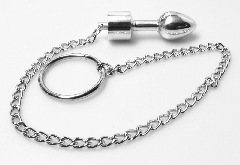 Anal Plug Metall mit Kette und Ring 30mm Anal Plug Metall mit Kette und Ring 30mm